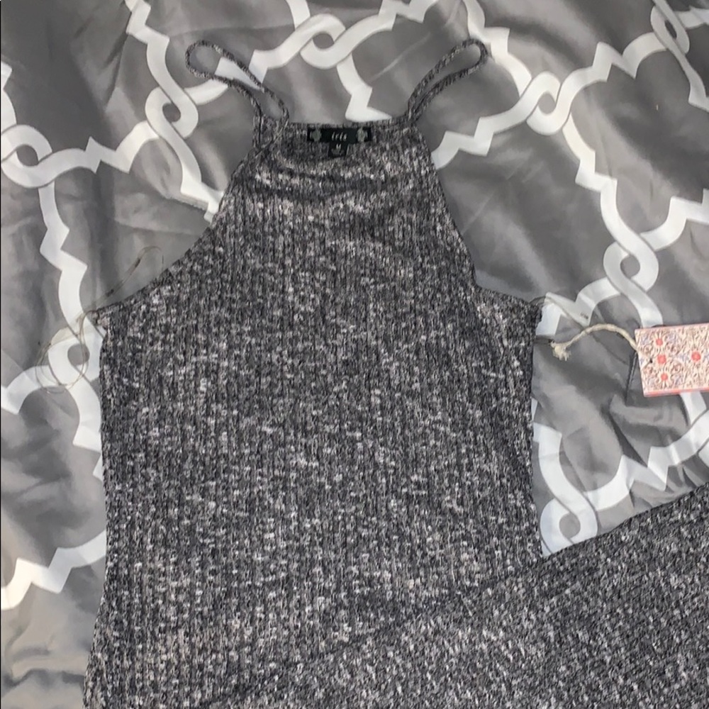 Body con tank dress in color gray